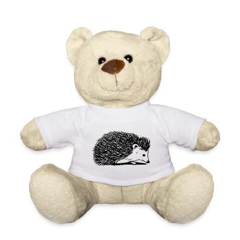 Hedgehog - Teddy Bear - white - Front