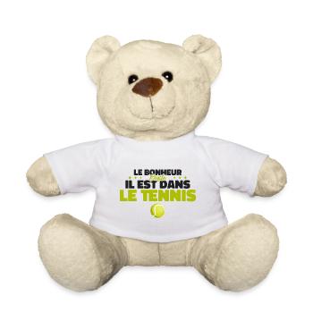 Le Bonheur Existe il Est Dans Le Tennis - Nounours - blanc - Devant