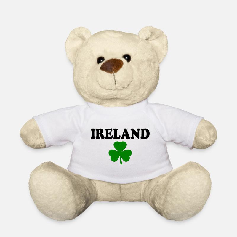 Ireland Shamrock - Teddy Bear - white