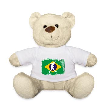 Football Brazil Sports - Teddy Bear - white - Front