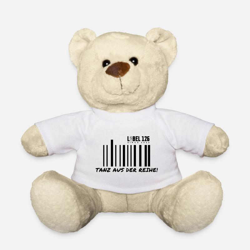 Barcode / Strichcode Tanz aus der Reihe Label 126 - Teddy - Weiß