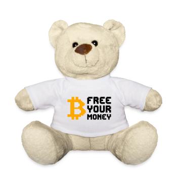 Libérez votre argent Digital Pixel Bitcoin - Nounours - blanc - Devant