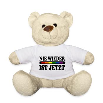 Nie wieder ist jetzt - Teddy - Weiß - Vorne