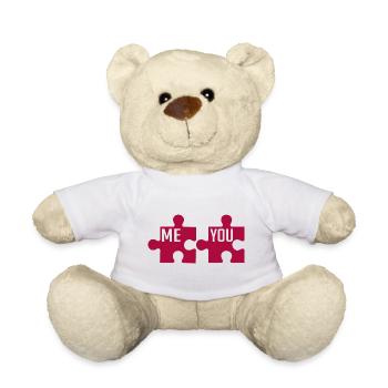 ICH DU | PUZZLE | PAAR - Teddy - Weiß - Vorne
