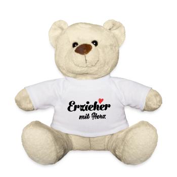 Erzieher mit Herz Erzieherin Kindergarten - Teddy - Weiß - Vorne