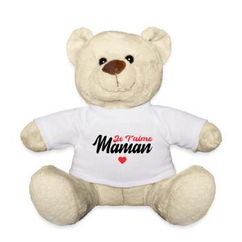 Je t'aime maman ! - Nounours - blanc - Devant