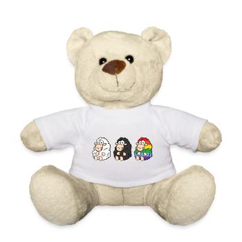 LGBT Schafe - Teddy - Weiß - Vorne