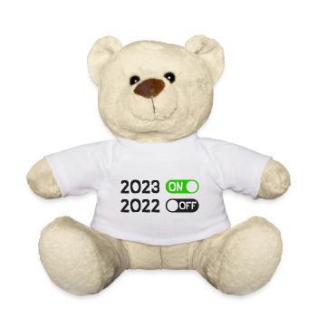 Happy New Year 2023 New Year 2022 Off 2023 On - Teddy Bear - white - Front