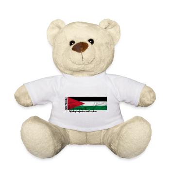 Free Flag of Palestine - Teddy Bear - white - Front