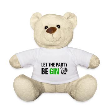 Let the Party be Gin Lustiger Gin Spruch - Teddy - Weiß - Vorne