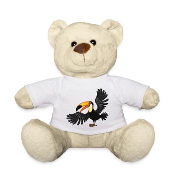 Lachender Riesentukan für Männer, Frauen & Kinder - Teddy - Weiß - Vorne