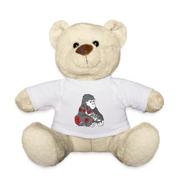 Gorilla - Körper Kunst Design - Teddy - Weiß - Vorne