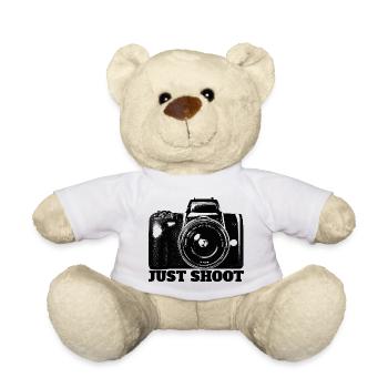 Kamera Shoot Fotoshooting Fotograf Geschenkidee - Teddy - Weiß - Vorne