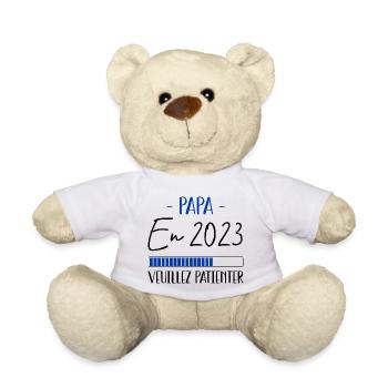 Papa en 2023 - Nounours - blanc - Devant