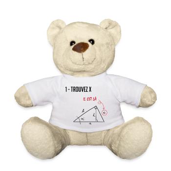 Trouver x - Nounours - blanc - Devant