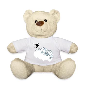 Skifahren, Ski, Berge, Alpen - Teddy - Weiß - Vorne