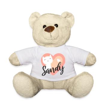 Sandy Nom Prénom Chaton - Nounours - blanc - Devant