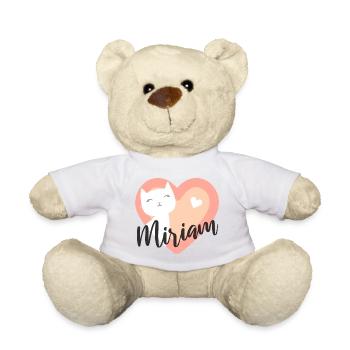 Miriam Nom Prénom Chaton - Nounours - blanc - Devant