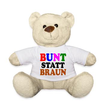 Bunt statt braun - Teddy - Weiß - Vorne