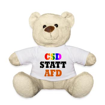 Csd statt afd - Teddy - Weiß - Vorne
