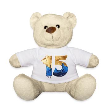 NR. 15 NUMMER 15 COOL 15. GEBURTSTAG - Teddy - Weiß - Vorne