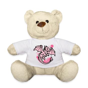 Dragon rose - Nounours - blanc - Devant