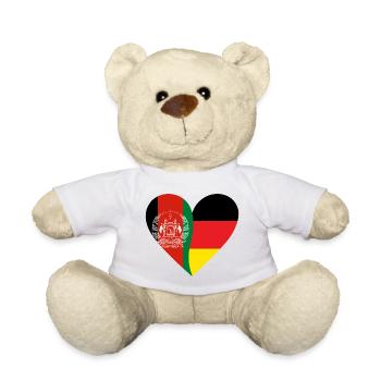 Afghanistan Germany Heart - Teddy - Weiß - Vorne