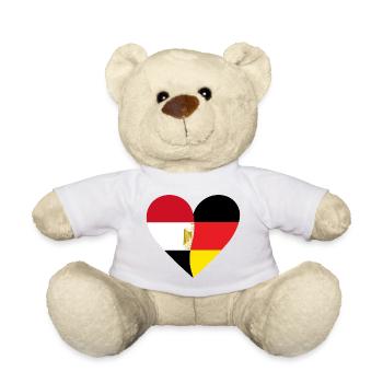 Égypte Allemagne Cœur - Nounours - blanc - Devant