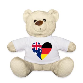 Australie, Allemagne, Cœur - Nounours - blanc - Devant
