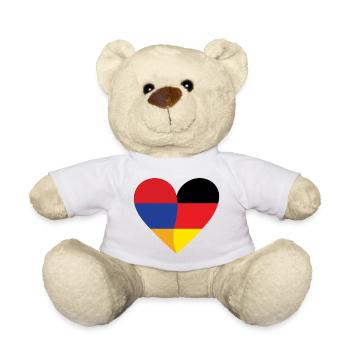 Arménie Allemagne Cœur - Nounours - blanc - Devant