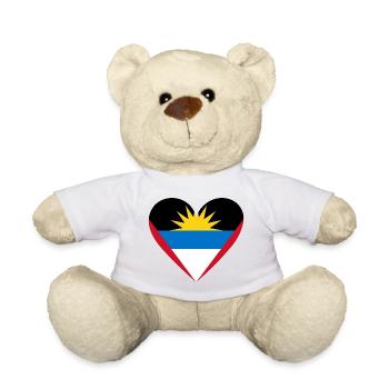 Cœur d’Antigua-et-Barbuda - Nounours - blanc - Devant