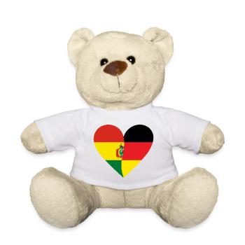 Bolivie Allemagne Cœur - Nounours - blanc - Devant