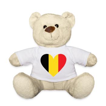 Belgium Heart - Teddy Bear - white - Front