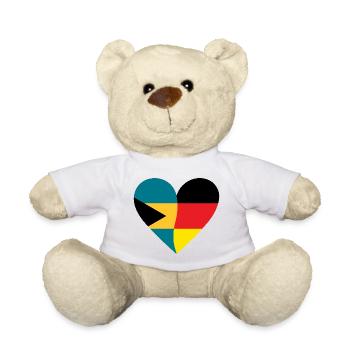 Bahamas Germany Heart - Teddy - Weiß - Vorne