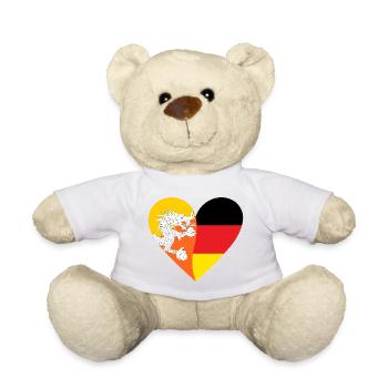 Bhoutan, AllemagneCœur - Nounours - blanc - Devant