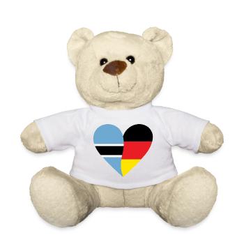 Botswana Germany Heart - Teddy Bear - white - Front