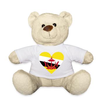Cœur de Brunei - Nounours - blanc - Devant