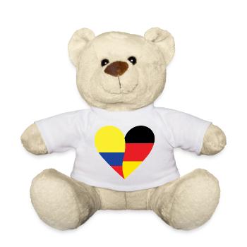 Colombie Allemagne Cœur - Nounours - blanc - Devant