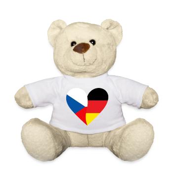 République tchèque Allemagne Cœur - Nounours - blanc - Devant