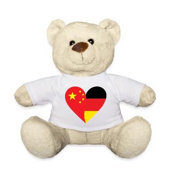 Chine Allemagne Cœur - Nounours - blanc - Devant