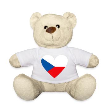 Czech Republic Heart - Teddy - Weiß - Vorne