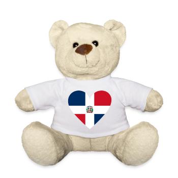 Dominican Republic Heart - Teddy - Weiß - Vorne
