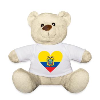 Équateur Cœur - Nounours - blanc - Devant