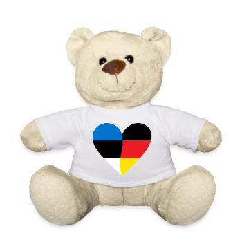 Estonia Germany Heart - Teddy Bear - white - Front