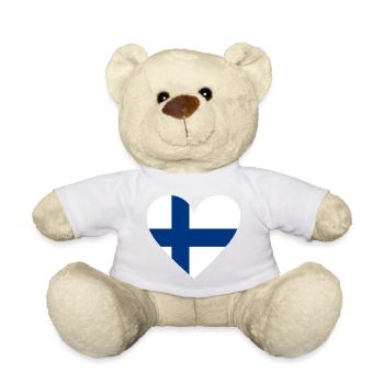 Finland Heart - Teddy - Weiß - Vorne
