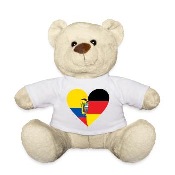 Equateur Allemagne Cœur - Nounours - blanc - Devant