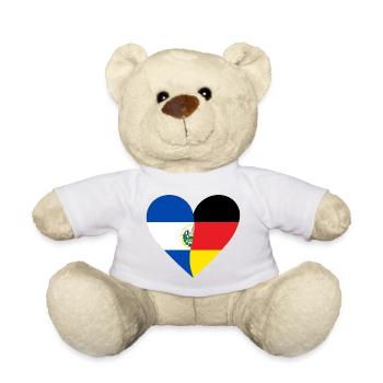 El Salvador Germany Heart - Teddy Bear - white - Front