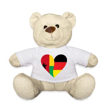 Guinea-Bissau Germany Heart - Teddy Bear - white - Front