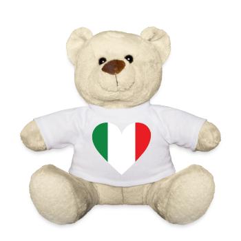 Cœur Italie - Nounours - blanc - Devant
