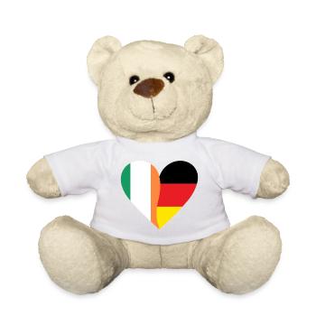Irlande Allemagne Cœur - Nounours - blanc - Devant